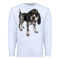 White bluetick coonhound Premium Sweatshirt - LillyAllenDesigns