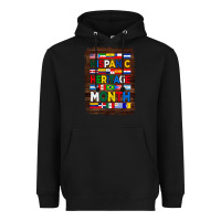 Black hispanic haritage month flags with background Heavyweight Hoodie - BundleAndBundleShop