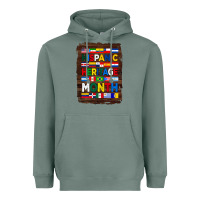 Sage hispanic haritage month flags with background Heavyweight Hoodie - BundleAndBundleShop