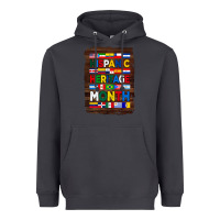 Smoke hispanic haritage month flags with background Heavyweight Hoodie - BundleAndBundleShop