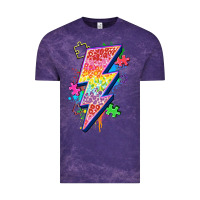 Cloud Purple lightning bolt autism Vintage Tee - Zillion Design Studio