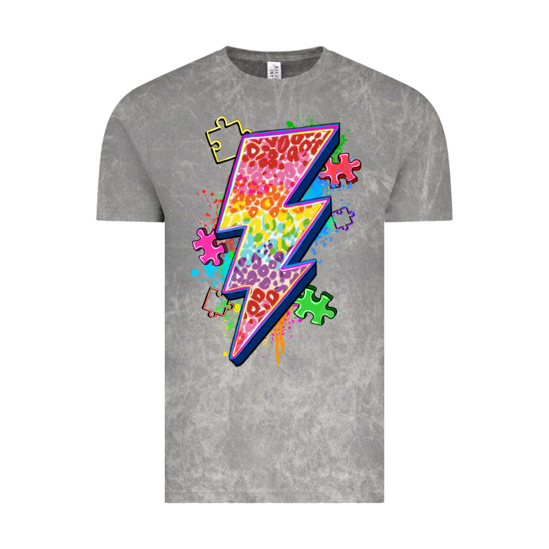 Lightning Bolt Autism Vintage Tee by Zillion Design Studio | Teevron