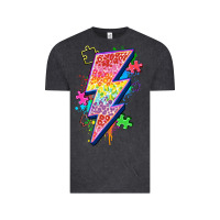 Vintage Black lightning bolt autism Vintage Tee - Zillion Design Studio