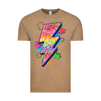 Vintage Coffee lightning bolt autism Vintage Tee - Zillion Design Studio