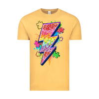 Vintage Mustard lightning bolt autism Vintage Tee - Zillion Design Studio