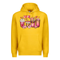 Lemon valentines day coffee cups Premium Hoodie - MaliasSmallBusiness
