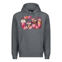 Rock valentines day coffee cups Premium Hoodie - MaliasSmallBusiness