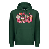 Sports Green valentines day coffee cups Premium Hoodie - MaliasSmallBusiness