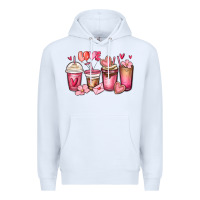 White valentines day coffee cups Premium Hoodie - MaliasSmallBusiness