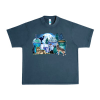 Midnight Navy wolf coffee cups Urban Heavy Tee - Zillion Design Studio