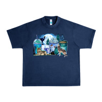 Navy wolf coffee cups Urban Heavy Tee - Zillion Design Studio
