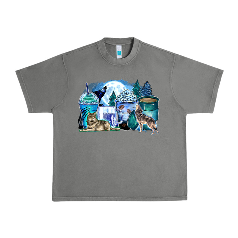 Wolf Coffee Cups Urban Heavy Tee by Zillion Design Studio | Teevron