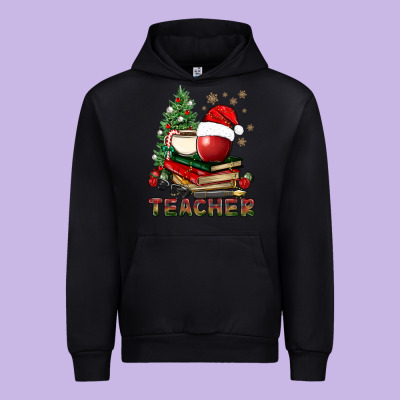 Teacher With Christmas Tree Urban Hoodie Designed By Bundleandbundleshop