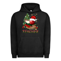 Pigment Black Teacher With Christmas Tree Urban Hoodie - BundleAndBundleShop
