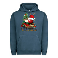 Pigment Midnight Navy Teacher With Christmas Tree Urban Hoodie - BundleAndBundleShop