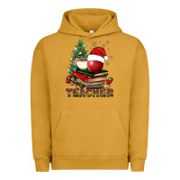Pigment Peanut Butter Teacher With Christmas Tree Urban Hoodie - BundleAndBundleShop