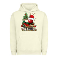 Pigment Pistachio Teacher With Christmas Tree Urban Hoodie - BundleAndBundleShop