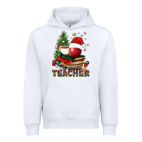 White Teacher With Christmas Tree Urban Hoodie - BundleAndBundleShop
