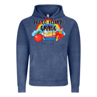 Vintage Denim back to school hello fourth grade 3200x2400 Vintage Hoodie - AdoDesignShop