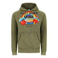 Vintage Olive back to school hello fourth grade 3200x2400 Vintage Hoodie - AdoDesignShop