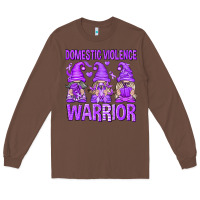 Chestnut Domestic Violence Warrior Gnomes Long Sleeve Tee - texasbilliewilder