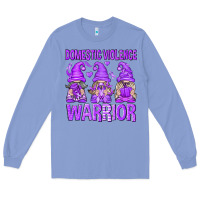 Colony Blue Domestic Violence Warrior Gnomes Long Sleeve Tee - texasbilliewilder
