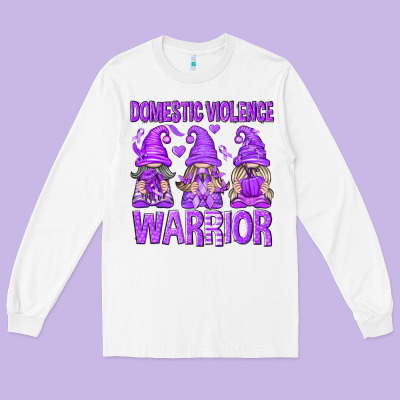 Domestic Violence Warrior Gnomes Long Sleeve Tee Designed By Texasbilliewilder