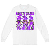 White Domestic Violence Warrior Gnomes Long Sleeve Tee - texasbilliewilder