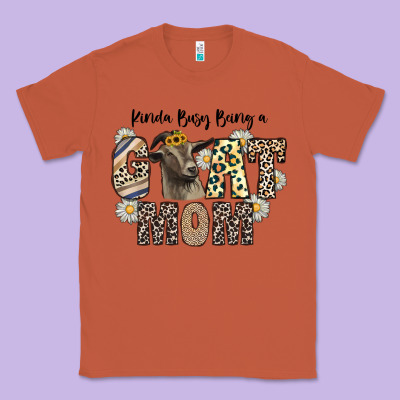 Kinda Busy Being A Goat Mom Classic Tee Designed By Cowhidedigitalart
