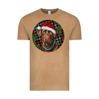 Vintage Camel Labrador Retriever Christmas Vintage Tee - RanaPortraitStore