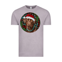 Vintage Zinc Labrador Retriever Christmas Vintage Tee - RanaPortraitStore