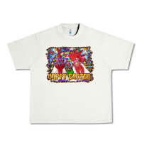 Pistachio Happy Easter Roosters Urban Heavy Tee - RanaPortraitStore