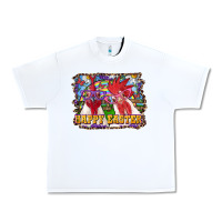White Happy Easter Roosters Urban Heavy Tee - RanaPortraitStore