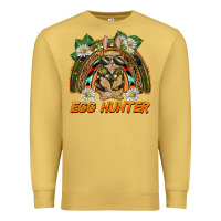 Antique Gold easter egg hunter  rabbit rainbow Premium Sweatshirt - BarkalooDesign