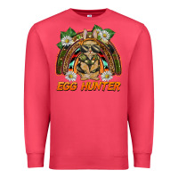 Cardinal easter egg hunter  rabbit rainbow Premium Sweatshirt - BarkalooDesign