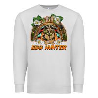 Dove Grey easter egg hunter  rabbit rainbow Premium Sweatshirt - BarkalooDesign