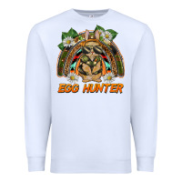 White easter egg hunter  rabbit rainbow Premium Sweatshirt - BarkalooDesign