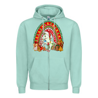 Seafoam Christmas Unicorn Rainbow Zipper Hoodie - FaDigitalArtStudio