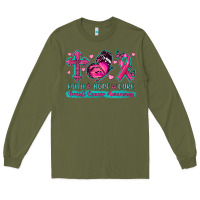 Army Green Faith Hope Cure Breast Cancer Awareness Long Sleeve Tee - texasbilliewilder