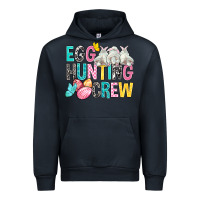 Navy Egg Hunting Crew Easter Urban Hoodie - BundleAndBundleShop