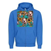 True Royal cute pig with patches seamless pattern Zipper Hoodie - HRA Design Shop
