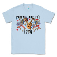 Dusty Blue Party like its 1776 4th of july Classic Tee - CowGirlArtShop