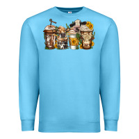 Ocean Blue cows coffee cups Premium Sweatshirt - Jasminsmagicworld