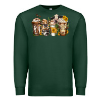 Sports Green cows coffee cups Premium Sweatshirt - Jasminsmagicworld