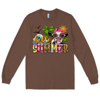 Chestnut hello summer cow Long Sleeve Tee - Zillion Design Studio