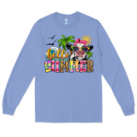 Colony Blue hello summer cow Long Sleeve Tee - Zillion Design Studio