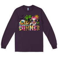 Plum hello summer cow Long Sleeve Tee - Zillion Design Studio