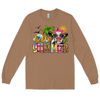 Toasted Coconut hello summer cow Long Sleeve Tee - Zillion Design Studio