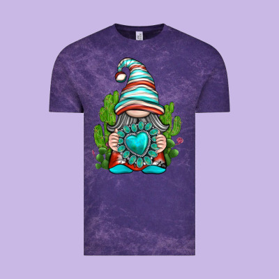 Western Gnome With Turquoise Gemstone Vintage Tee Designed By Texasbilliewilder