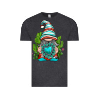 Vintage Black western gnome with turquoise gemstone Vintage Tee - texasbilliewilder